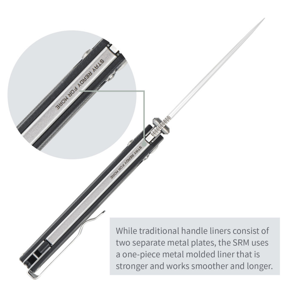 Ніж складаний SRM Terrier 258L-GB, чорний Київ - фото 10