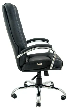 Офісне Крісло Керівника Richman Alberto Шкіра Lux Хром М3 MultiBlock Підлокітник Труба Чорний Дніпро