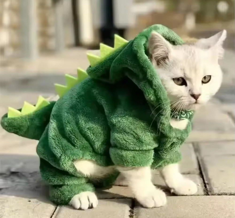 Комбінезон для домашніх тварин Динозаврик ХS зелений Київ - фото 7