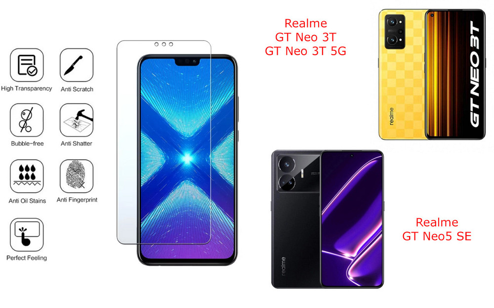 Защитное стекло NeoGlass для Realme GT Neo 3T, GT Neo 3T 5G, GT Neo5 SE – ультрапрозрачное и устойчивое Киев - изображение 4