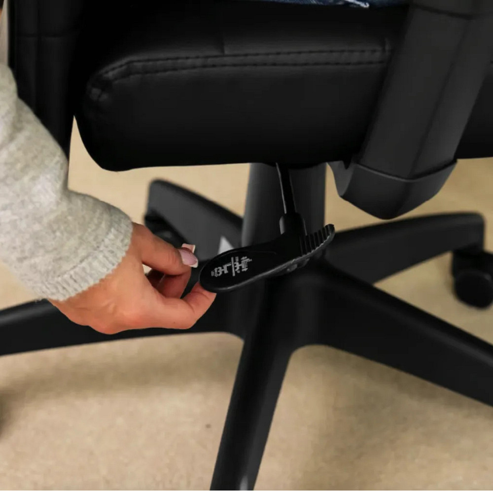 Офисное кресло со спинкой и подлокотниками черное Adelo Стильное компьютерное кресло Кресло руководителя Киев - изображение 10