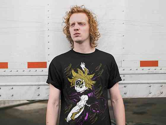 Футболка аниме Есканор Севен Деадлй Синс оверсайз (S/M/L) Черний AnimeJ1019 Днепр