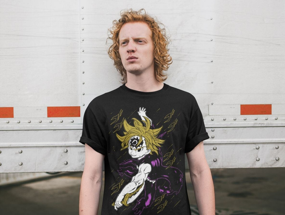 Футболка аниме Есканор Севен Деадлй Синс оверсайз (S/M/L) Черний AnimeJ1019 Днепр - изображение 3