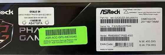 ASRock Phantom Gaming Radeon RX 6500 XT 4GB GDDR6 PCI Expres. Киев