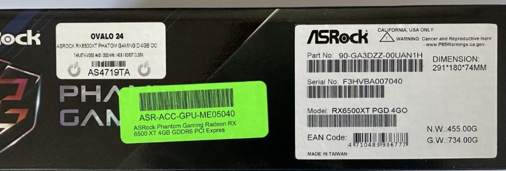 ASRock Phantom Gaming Radeon RX 6500 XT 4GB GDDR6 PCI Expres. Киев - изображение 4