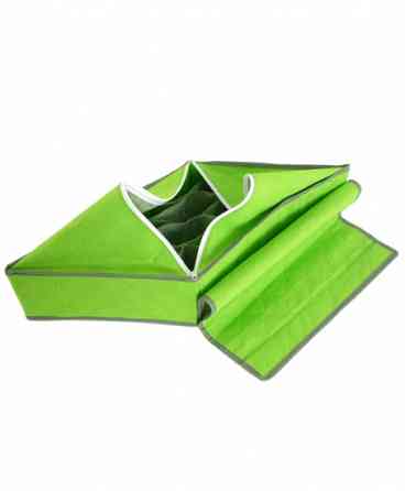 Органайзер для білизни та шкарпеток на 24 осередки Бамбуковий (Зелений) з кришкою Вінниця