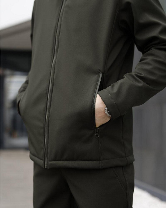 Мужская куртка хаки демисезонная с капюшоном Pobedov Shadow V2 Киев - изображение 4