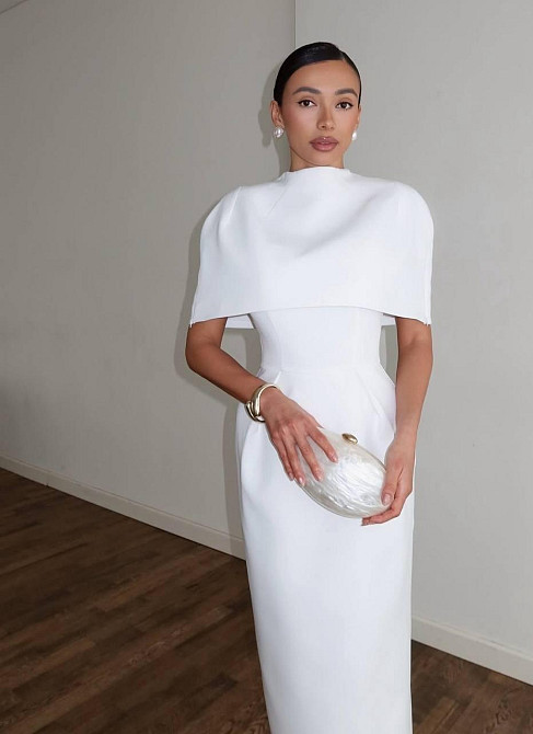 Жіночий елегантний вечірній костюм  сукня+ накидка костюмка Одеса - фото 3