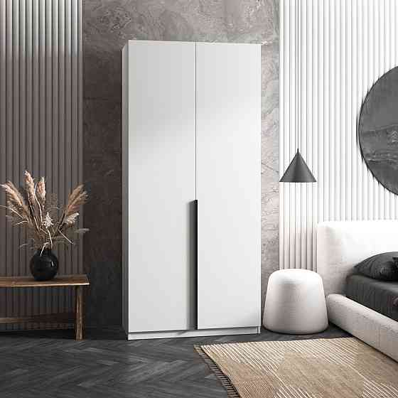 Шафа для одягу VAYS M-27 Білий, з штангою та полицями, ЛДСП, 100×50×220 см - для спальні, вітальні, передпокою Львів