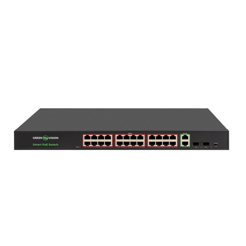 Комутатор мережевий POE GV-023-D-24G+2PG+2SFP Київ - фото 3