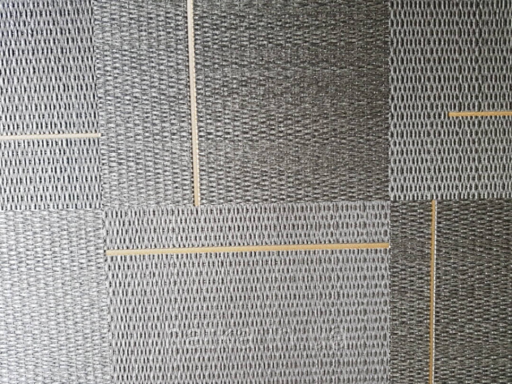 Шпалери вінілові на флізелін Sirpi AltaGamma Home 3 лофт геометрія 3д чорні квадрати золотисті смуги Київ - фото 2