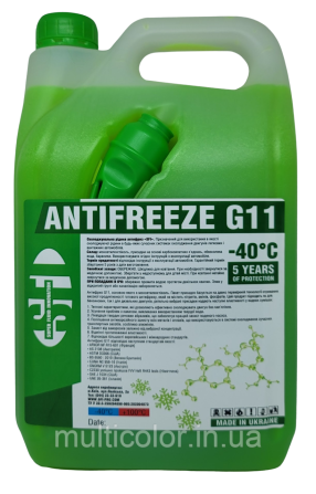 Антифриз G11 SFI 4.5 кг Зелений каністра з лійкою Київ - фото 1