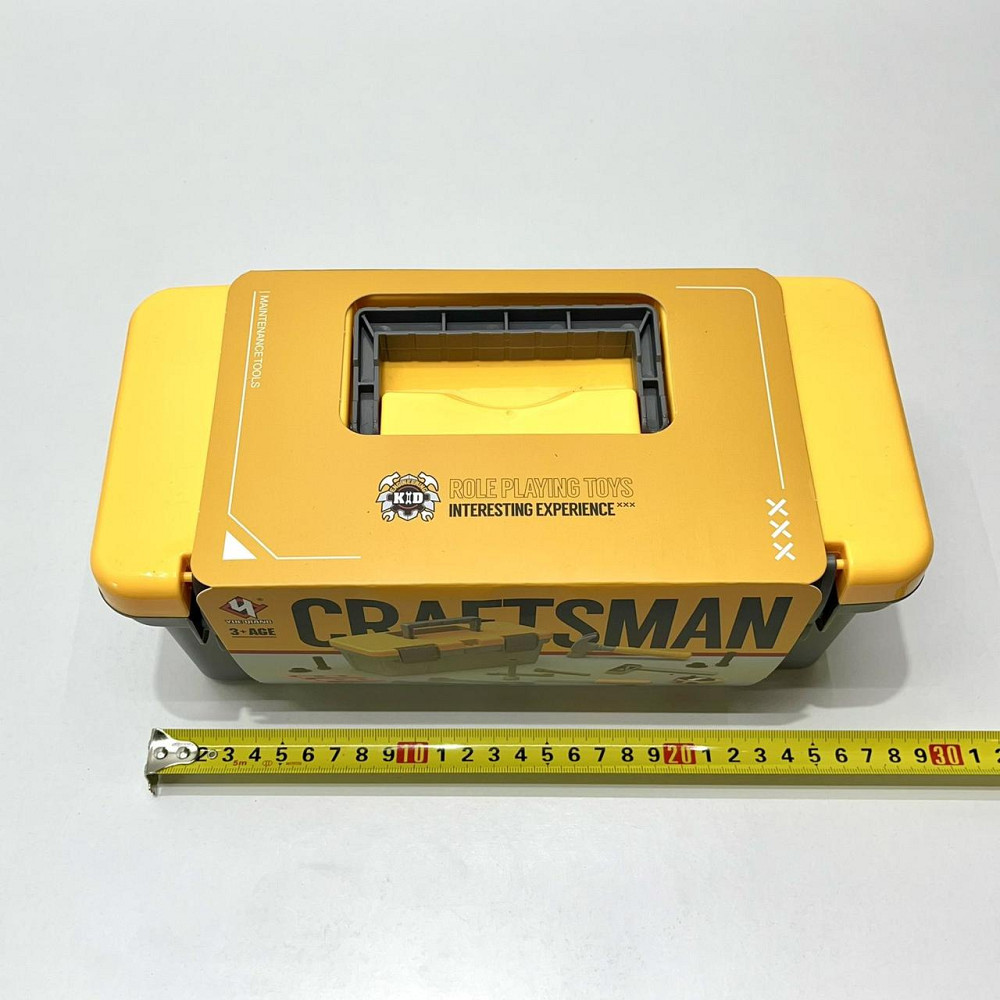 Набір інструментів молоток викрутка плоскогубці ключі гайки гайки в валізі Жовто-сірий (T010) Чернігів - фото 9