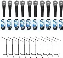 Микрофон Shure Sm 58 Se - Zestaw 10 Mikrofonów + 10 Statywów Киев