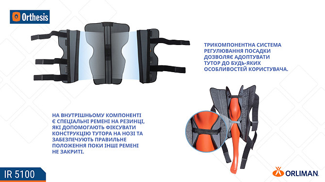 Тутор колінного суглоба Orliman IR-5100 Дніпро - фото 4