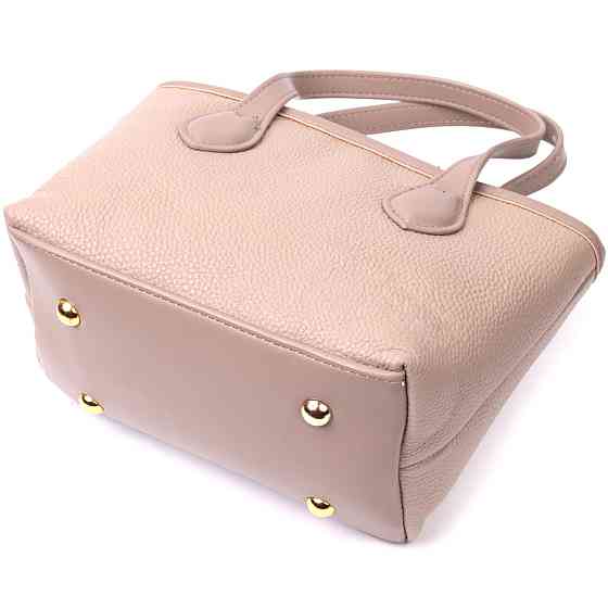 Женская сумка с двумя ручками из натуральной кожи Vintage 22283 Бежевая Киев