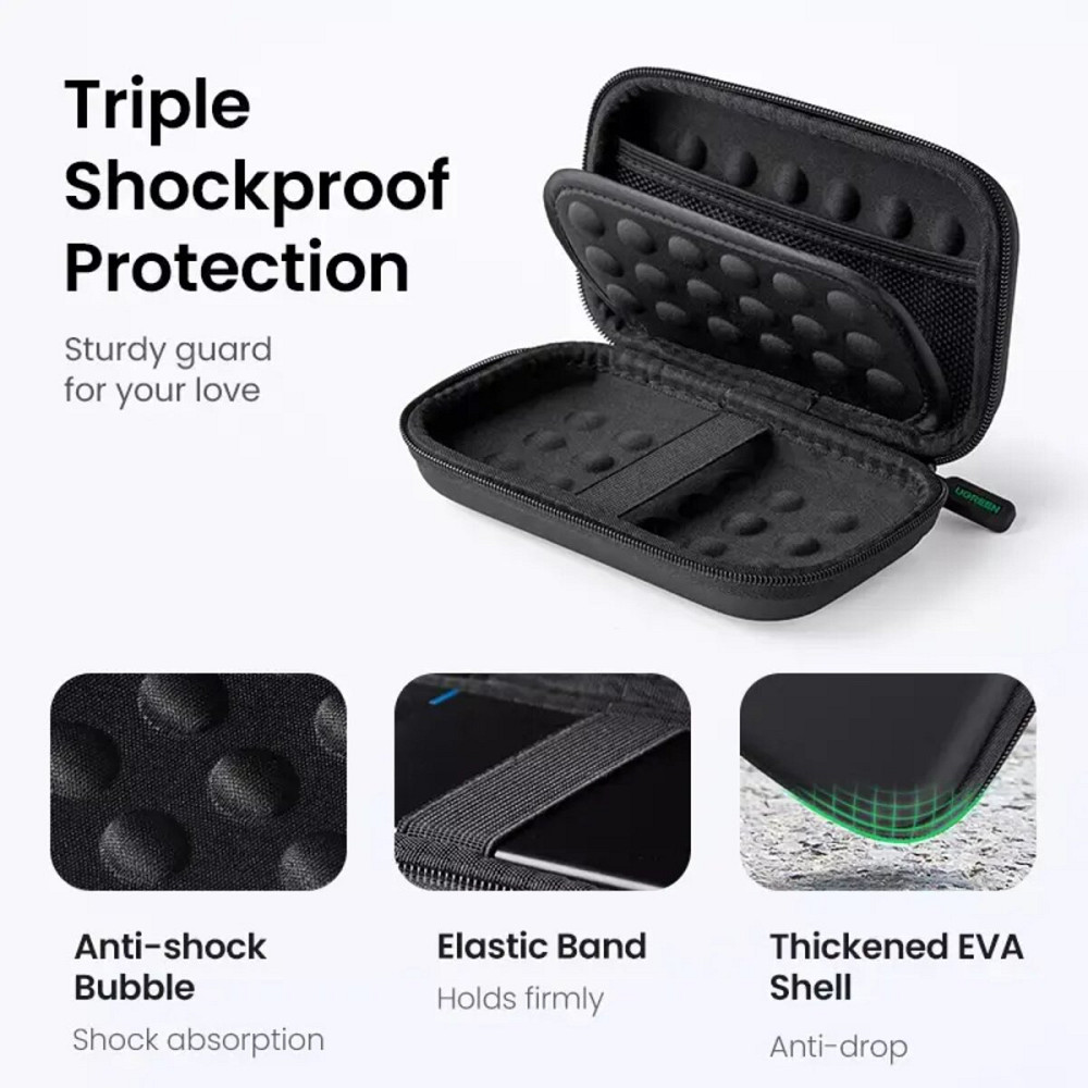 Органайзер для HDD UGREEN LP128 Hard Disk Storage Bag Large Size(UGR-50274) (UGR-50274) Київ - фото 4