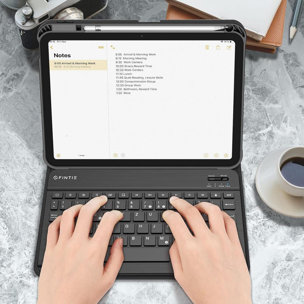Фірмовий чохол клавіатура Fintie для iPad A16 11 покоління 2025/ 10-го покоління (2022) A2696 / A2757 / A2777 з тримачем олівців Дніпро - фото 5