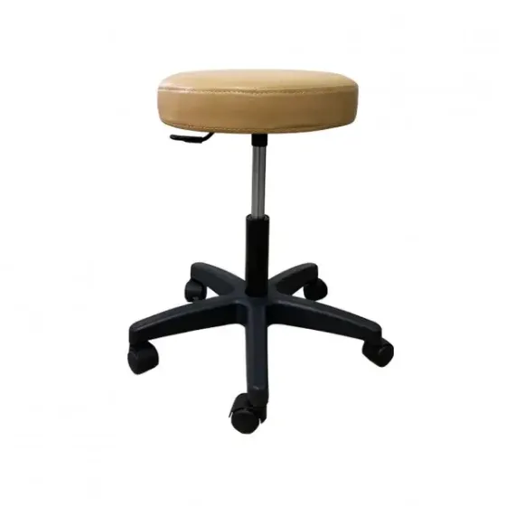 Стілець для майстра без спинки Твін на чорній ніжці Бежевий Київ