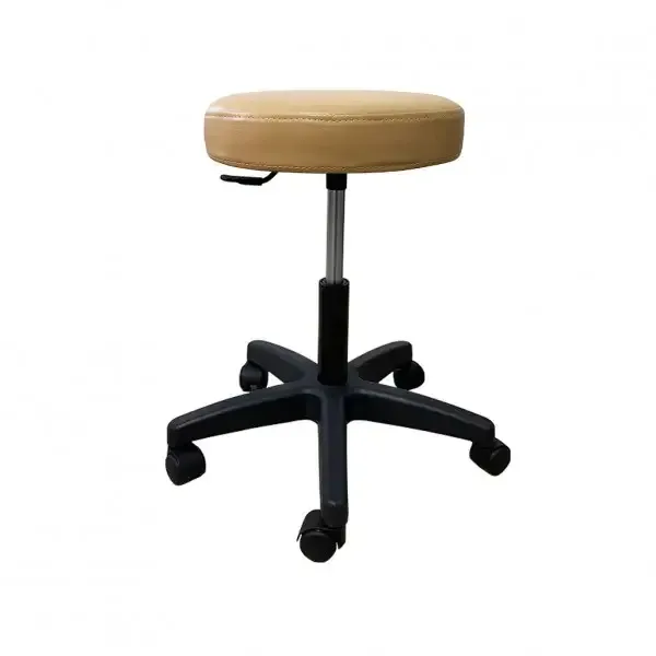 Стілець для майстра без спинки Твін на чорній ніжці Бежевий Київ - фото 1