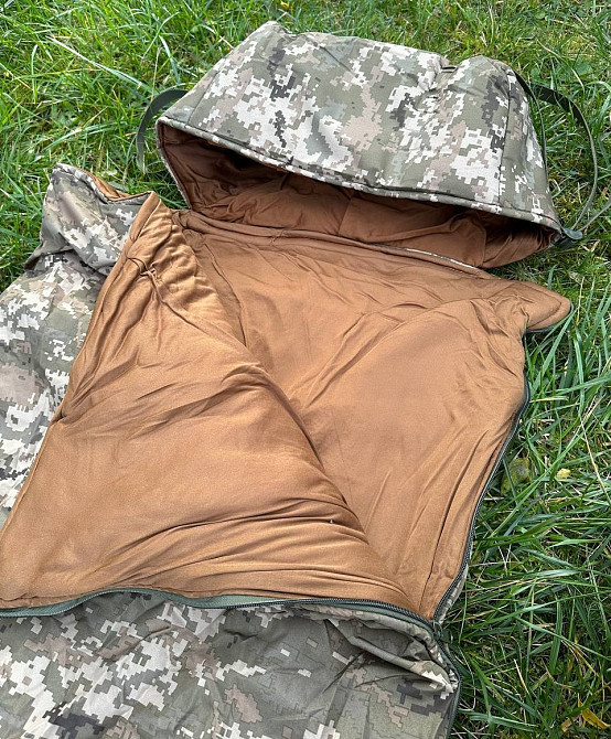 Зимний спальный мешок Tulumu 180х70 +25 см капюшон (до -35С) Пиксель Винница - изображение 4