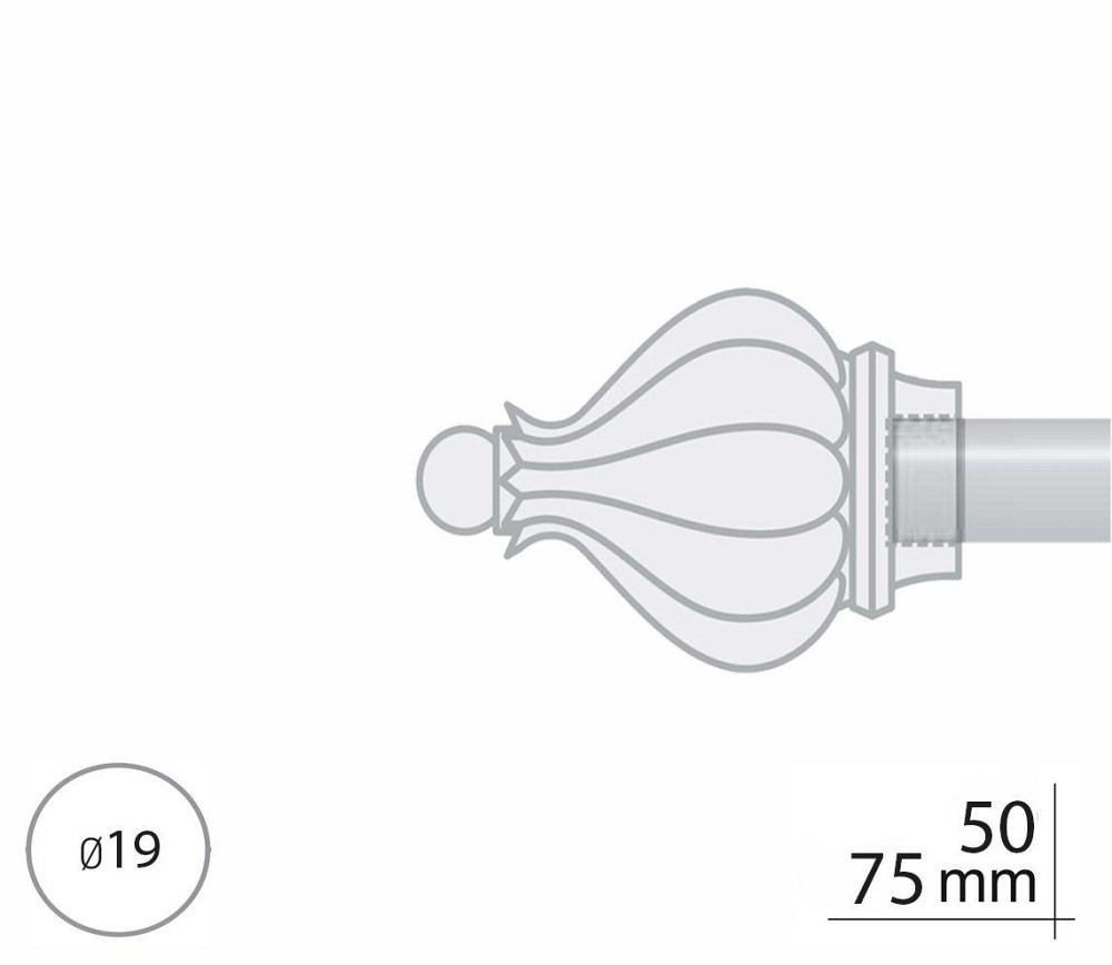 Закінчення для карнизу Orvit ТАДЖА 19 мм ОНІКС Львов - изображение 2