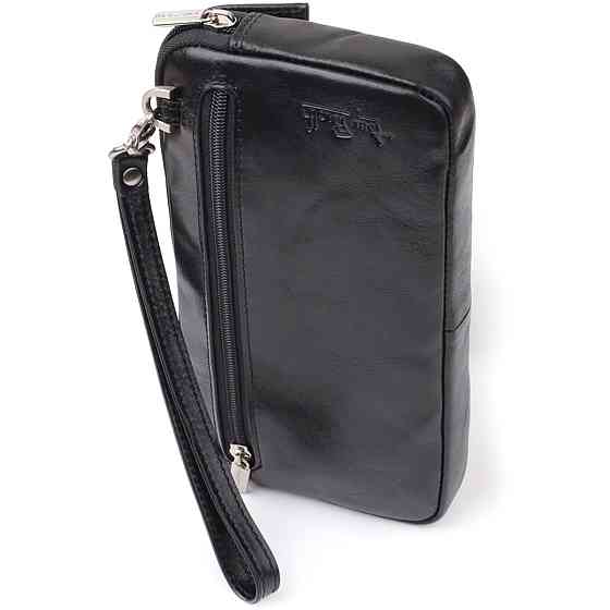 Місткий чоловічий клатч з гладкої натуральної шкіри Tony Perotti 20858_1 (9405 nero) Чорний Київ