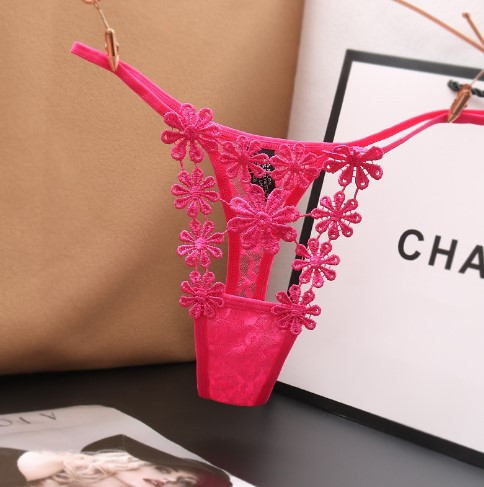 Еротичні стрінги малинові Ромашки розмір універсальний (на резинці), в талії до 90см Київ - фото 4