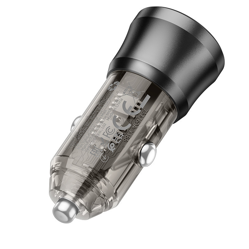 Автомобільний зарядний пристрій BOROFONE BZ25 Journey PD38W(1C1A) car charger Transparent Black Одеса - фото 7