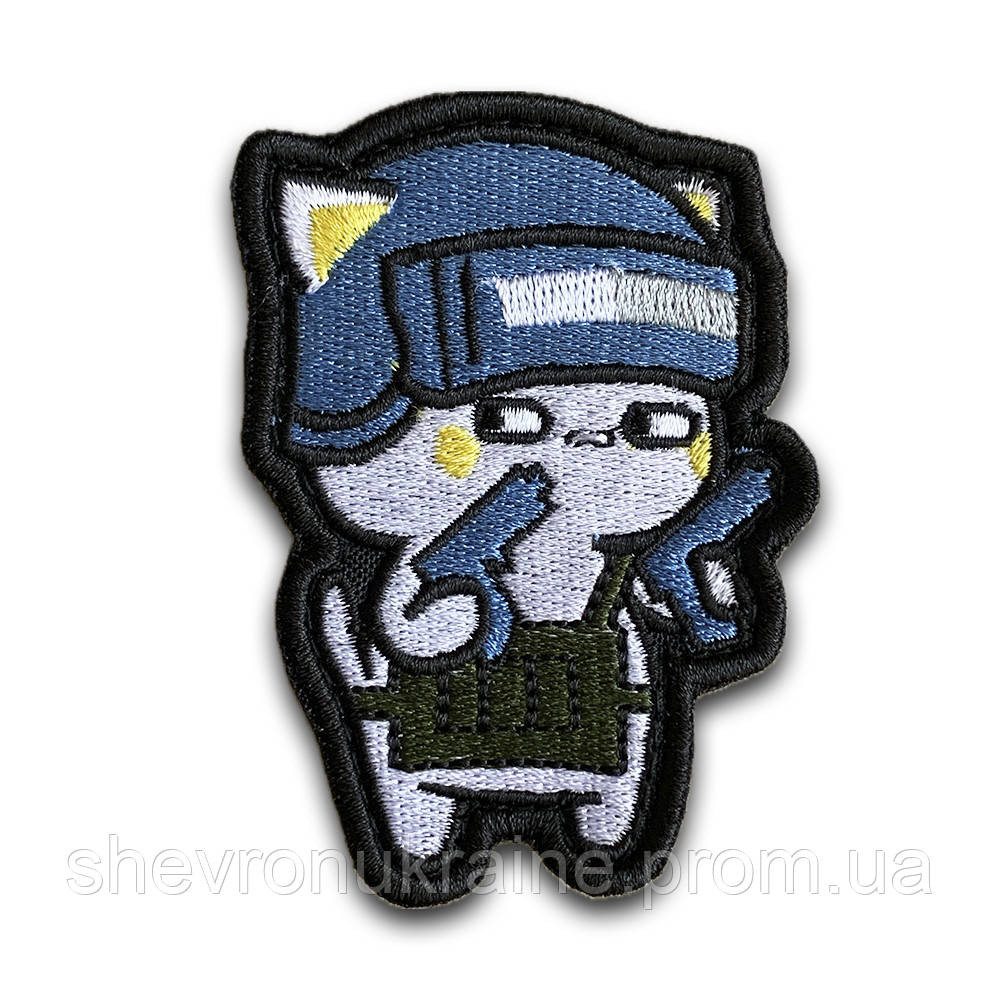 Шеврон СУПЕР КОТИК (Форма контурная. На липучке) Размер 8x6см Киев - изображение 8
