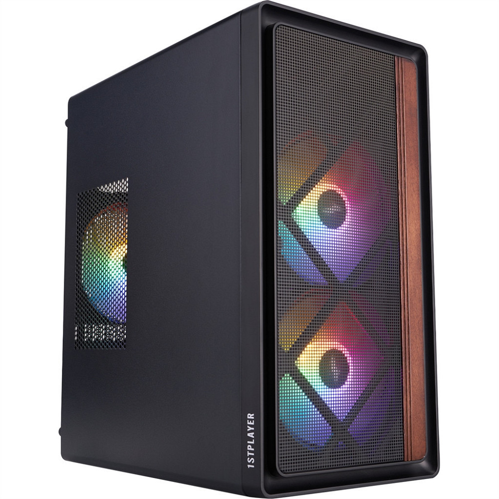 Корпус 1stPlayer WD1-BK-3F1 Black ( 26924 ) Харків - фото 12