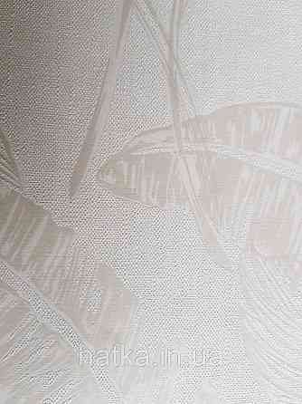 Обои виниловые на флизелине Marburg 82116 Felicita листья папоротника бежевые молочные на молочном фоне Киев