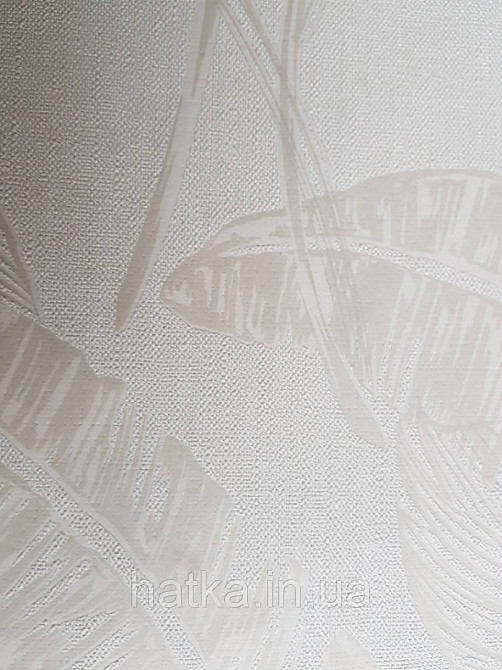 Обои виниловые на флизелине Marburg 82116 Felicita листья папоротника бежевые молочные на молочном фоне Киев - изображение 2