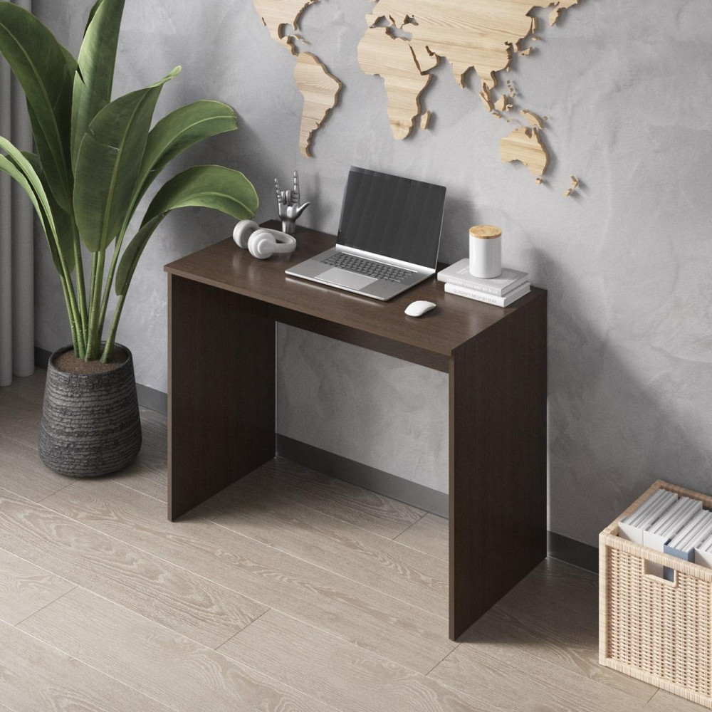 Стіл письмовий VAYS M-21 Венге Темний, комп’ютерний стіл-парта для ноутбука, ЛДСП, 100×50×76 см - для дому, офісу, навчання Львів - фото 1