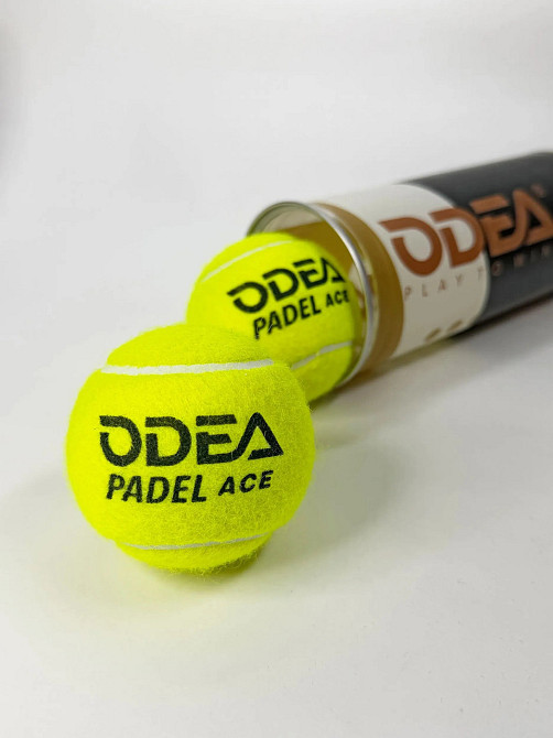 Набор для падел-тениса 3 шт ODEA Ace,мячи для падела для всех типов покрытий 57% шерсти, каучуковые, туба (3шт) Каменец-Подольский - изображение 7