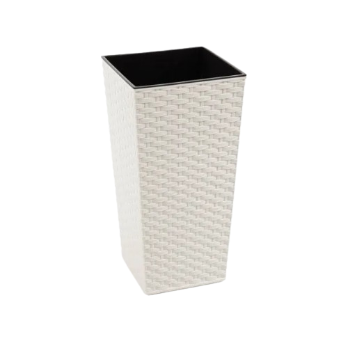 Вазон Фінезія зі вкладом 30*30см 2,4л білий Ротанг Ламела Житомир