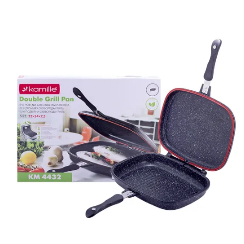 Сковорідка-гриль d32см литий алюміній а/п Black marble 4432 KAMILLE Житомир - изображение 6