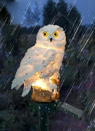 Оригинальный Светильник садовый Сова с солнечной панелью для освещения сада, дорожек, терассы, двора Одесса - изображение 5