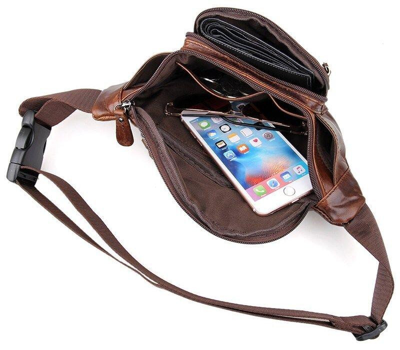 Поясная сумка Vintage 14422 Коричневая Киев - изображение 8