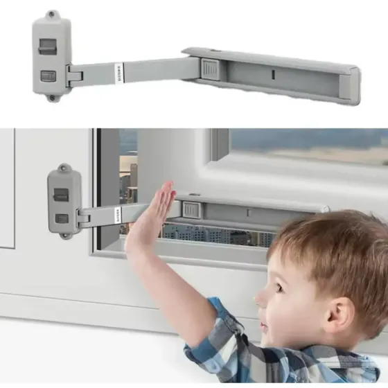 Пластиковый замок для окон, фиксация, стопор безопасности для детей, AND 1-42 Коломыя