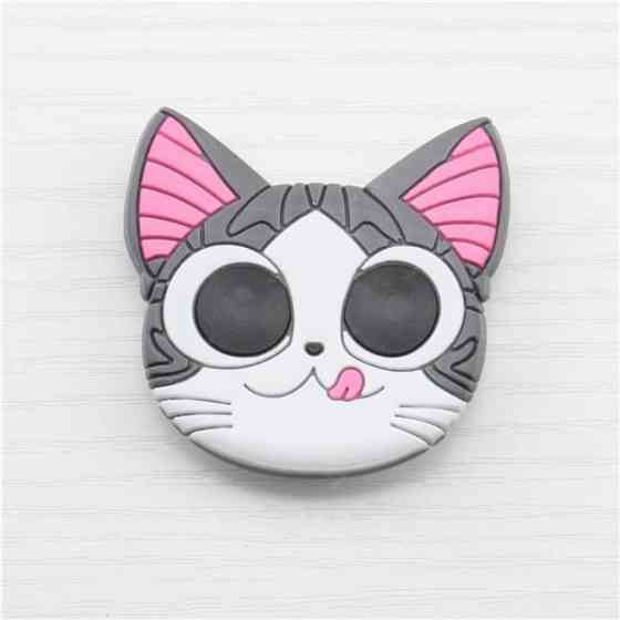 Попсокет PopSocket 3D ZucZug тримач для телефону (Серія коти, Сірий веселий кіт) Миколаїв