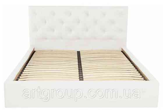Ліжко-подіум BristolNew Design Comfort 120×190см З підйомним механізмом та нішею для білизни Екошкіра Білий Дніпро