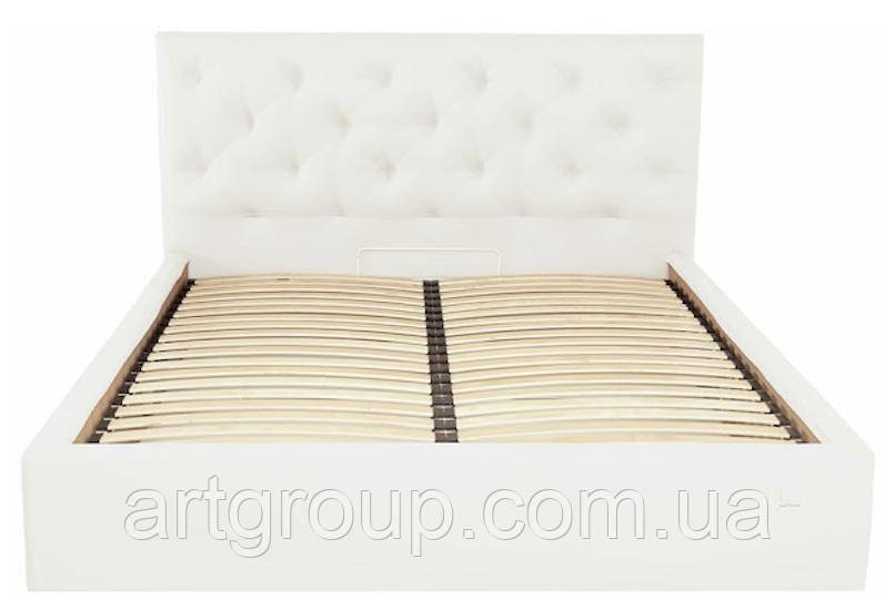 Ліжко-подіум BristolNew Design Comfort 120×190см З підйомним механізмом та нішею для білизни Екошкіра Білий Дніпро - фото 2