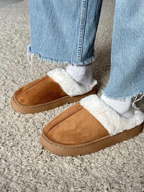 Жіночі пухнасті зимові капці на платформі Platform 36-37 розмір взуття Вінниця - фото 7