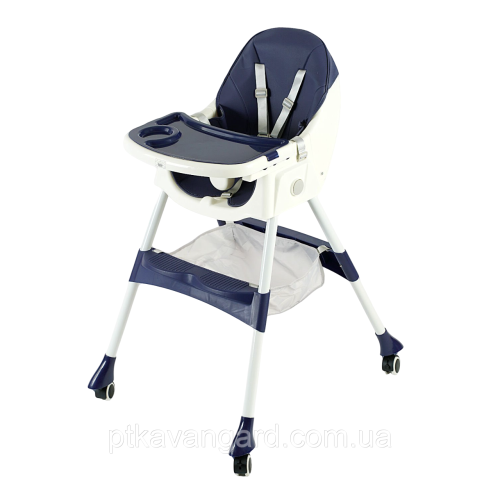 Дитячий стільчик для годування Toti FR- 20516 (знімний столик, опускна спинка) синій Хмельницький - фото 1