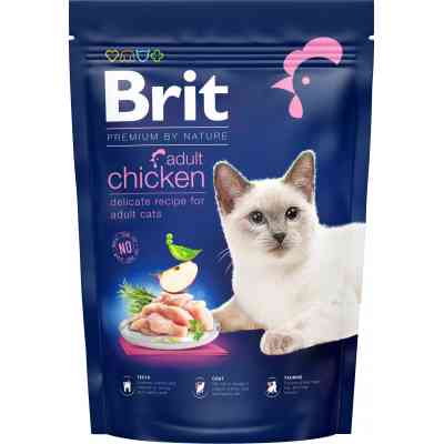 Сухой корм для кошек Brit Premium by Nature Cat Adult Chicken 800 г (8595602553044) Винница