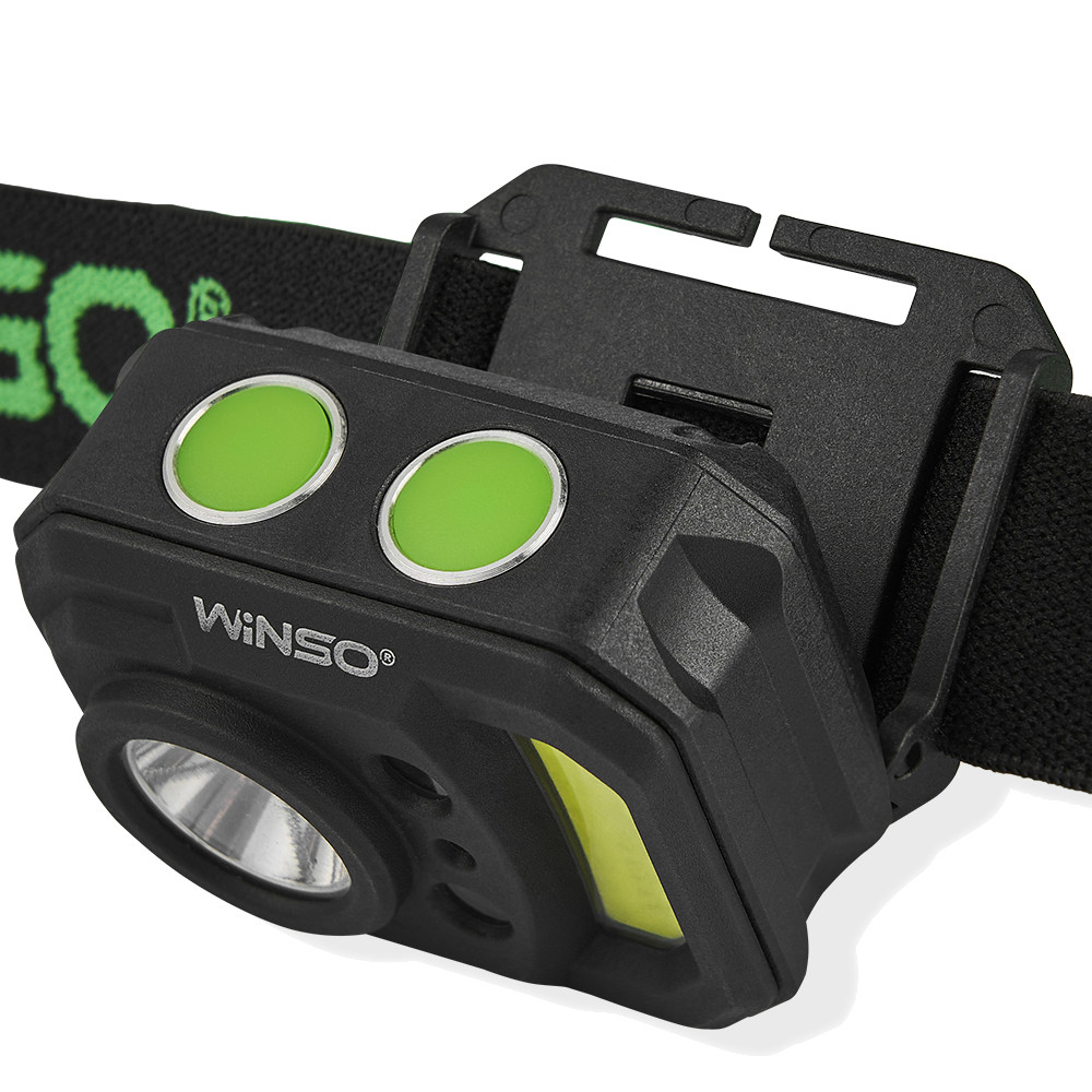 Ліхтар налобний Winso 250Lm, 3W XPE+3W COB, 850mAh, з сенсором білий/червоний Львів - фото 4