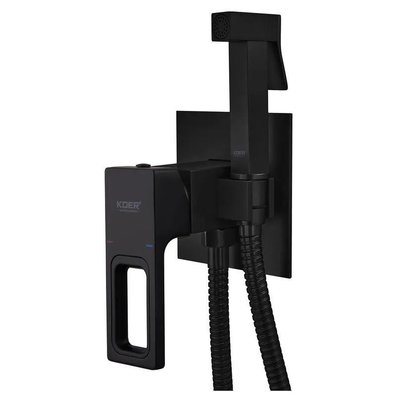 Черный смеситель для гигиенического душа Koer KB-23009-05 (KR3511) Харьков - изображение 1