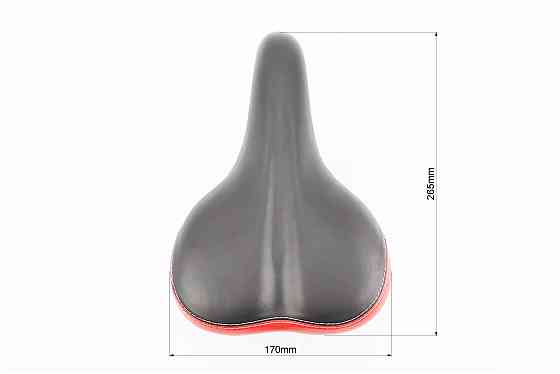 Сидіння ХВЗ/Gamma 265x170мм чорно-червоне Київ