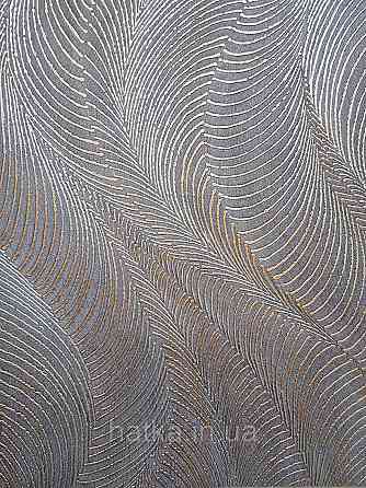 Обои виниловые на флизелиновой основе Rasch Incanto 1.06х10 абстракция волны металлик темно серые золотые 3д Киев